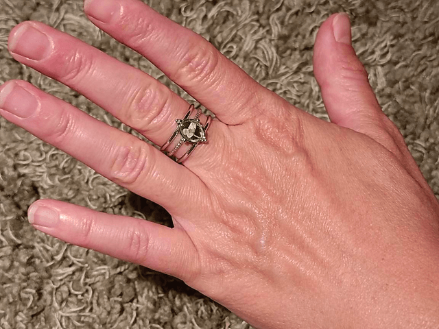 Bague Fleur séchée Blanche