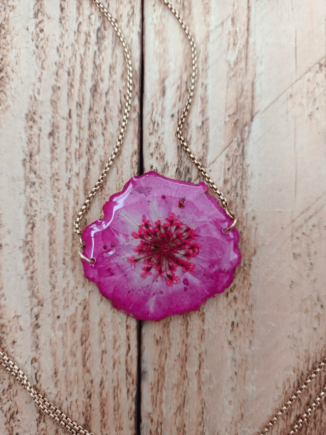 Modèle unique - Parure Fleurs séchées Rose
