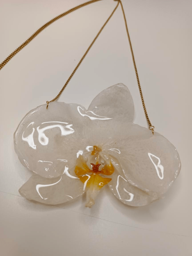 Collier Orchidée Blanche