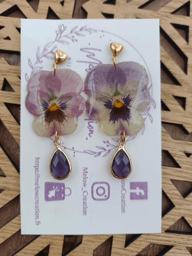 Commande personnalisée - Pensées et strass