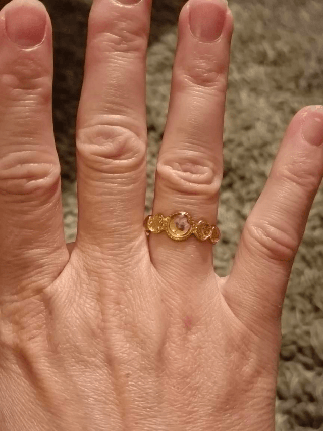 Bague Fleur séchée Violette