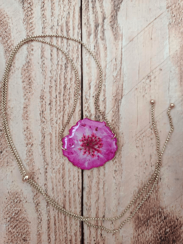 Modèle unique - Parure Fleurs séchées Rose