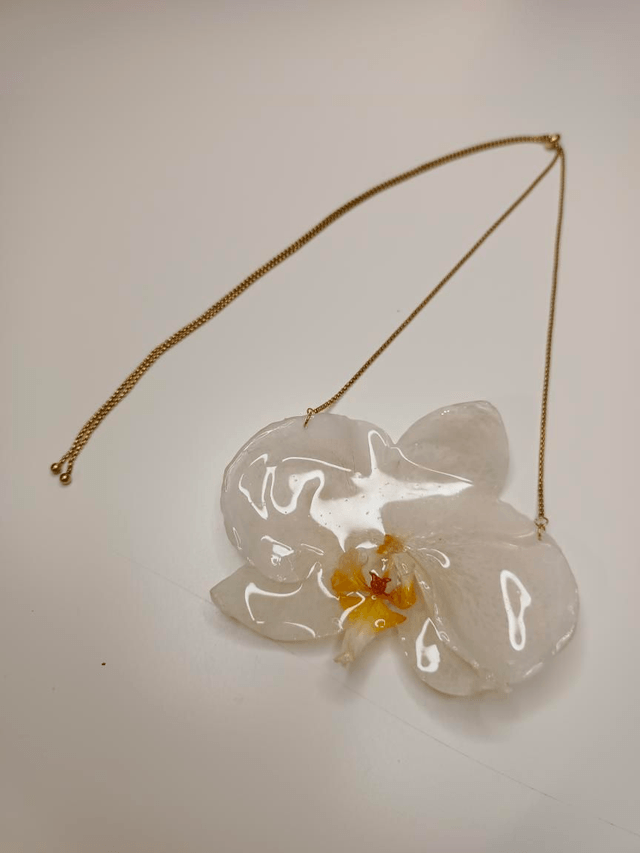 Collier Orchidée Blanche