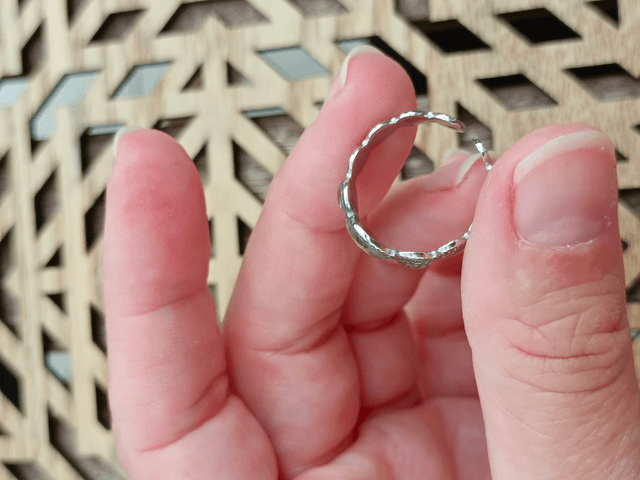 Bague Fleur séchée Blanche