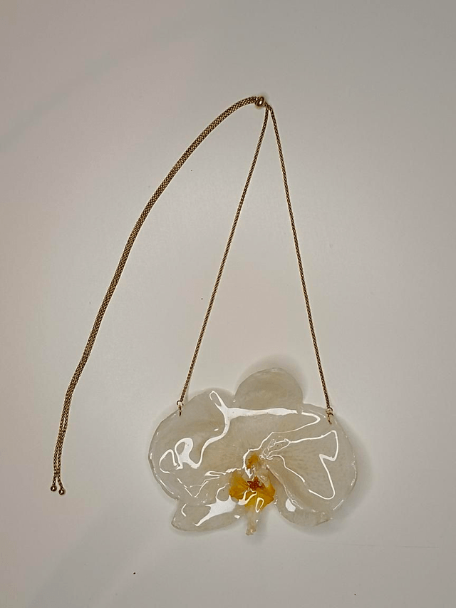 Collier Orchidée Blanche