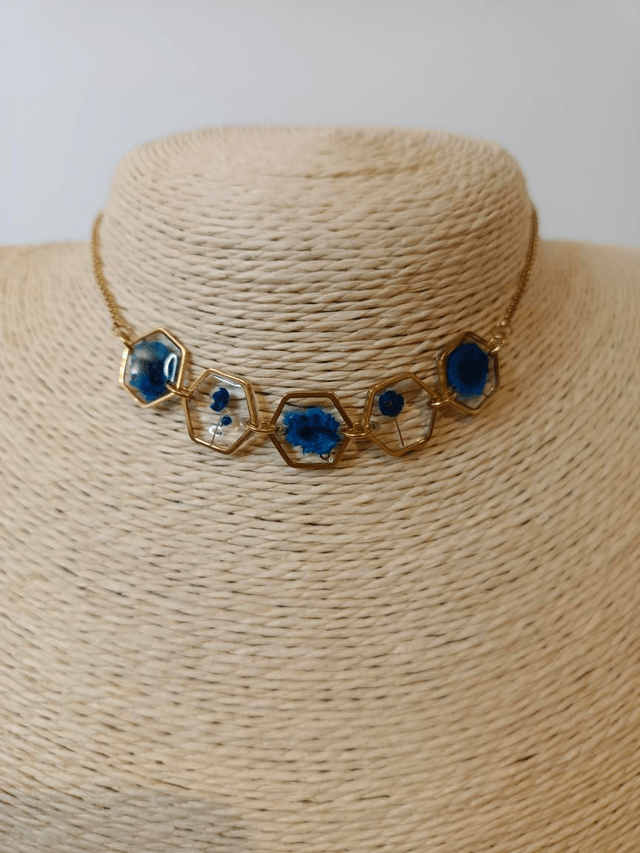 Bracelet Fleurs séchées Bleues