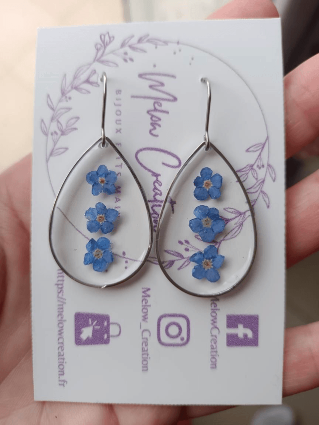 Modèle unique - Fleurs séchées Myosotis 
