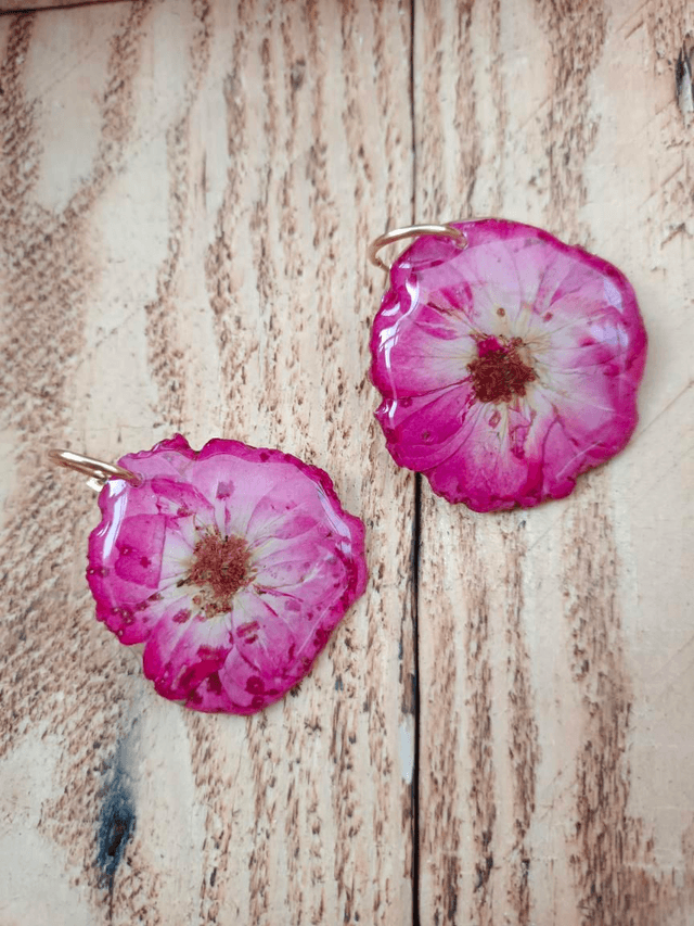 Modèle unique - Parure Fleurs séchées Rose