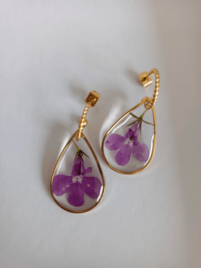 Modèle unique - Fleurs séchées violette 