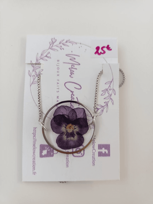 Modèle unique - Collier - Pensée - Violet