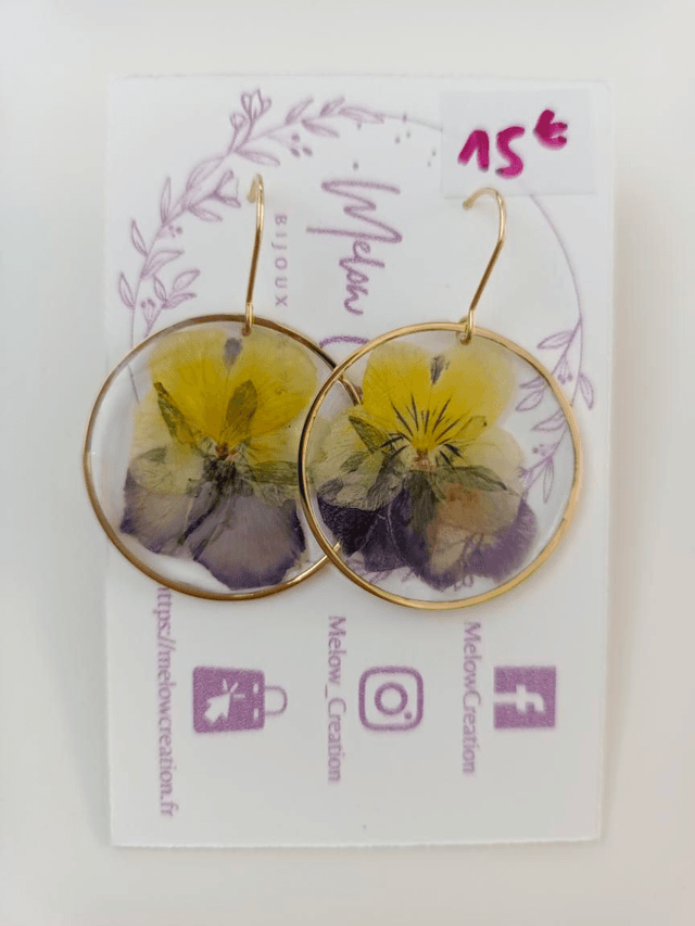 Modèle unique - Pensées - Jaune &amp; violet