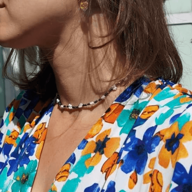 Collier ras de cou Fleur